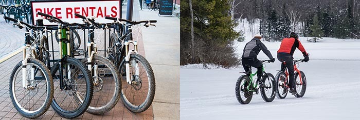 Bikes for rent in Jasper and Fat Biking in Quebec