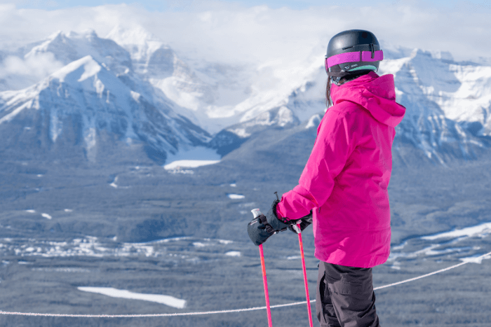 person over looking mountains and valley